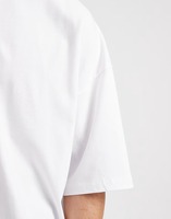 Kaos Pria Putih Oversize Lengan Pendek O-Neck Katun Regular Fit Kasual Warna Solid Jersey Rajut
