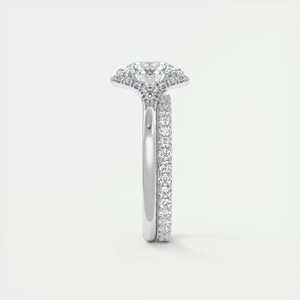 Bague de fiançailles Bardot Scallop sertie de 29 diamants de 2,14 carats, taille ronde, cultivés en laboratoire, en or blanc 14 carats - Product Image 4