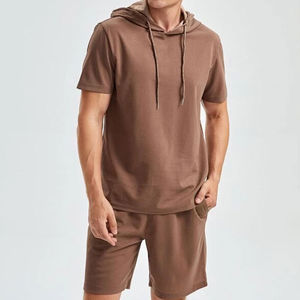Conjunto Deportivo Personalizado para Hombre, Talla Grande, Sudadera con Capucha y Pantalones Cortos, Ropa Deportiva de Manga Corta, Estilo Casual de Verano - Product Image 3
