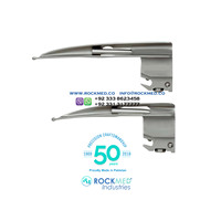Instruments ORL : Laryngoscope réutilisable à raccordement vert, Lames OPTIMA MACINTOSH, Fibre optique de qualité supérieure