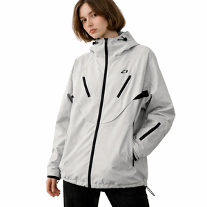 Veste coupe-vent à capuche de qualité supérieure unisexe, imperméable, pour l'extérieur, avec fermeture éclair, patchwork, vêtements techniques personnalisés, fabricant de vestes pour hommes OEM, USA - Product Image 1