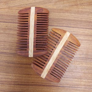High Quality Indian Handicraft Natural Wood <b>Beard</b> Comb Wide Tooth Hair Comb Anti Static Salon Hair <b>Care</b> Product Manufacturer - Product Image 3
