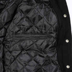 Chaqueta Varsity de Cuero Genuino a Bajo Precio, con Mangas Largas Transpirables, Chaqueta de Béisbol con Logotipo Bordado en Chenille - Product Image 3