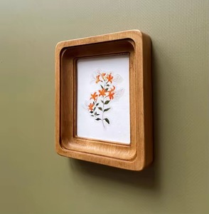High Quality Rectangle Wood Photo <b>Frame</b> Creative Shiny Hand Polish <b>Multiple</b> Natural photo <b>frame</b> Wall Mount Vertical Orientation - Product Image 4
