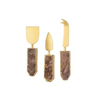 Juego de cubiertos de queso hechos a mano con mango de mármol, juego de herramientas de queso de Metal de alta calidad, uso para Decoración de mesa - Product Image 1