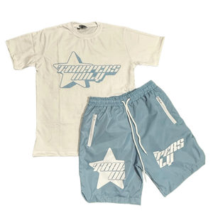 Ensemble de t-shirts courts et shorts pour hommes de haute qualité, streetwear, durable, respirant, pour les activités de plein air estivales, en coton, imprimé - Product Image 3