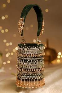 High Quality Luxury Heavy Embroidered Pearl Potli <b>Bags</b> for Women Wedding Favor Evening Clutches Wrist <b>Bags</b> for Return Gifts - Product Image 5