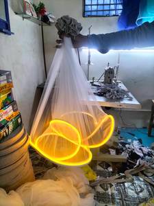 Lampe à LED suspendue en tissu pour décoration de plafond, rideau RGB pour mariage, scène, salle, draperie pour événements - Product Image 6