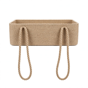 Panier de rangement rectangulaire en jute écologique avec poignées, design moderne, multifonctionnel pour le rangement, exporté du Bangladesh - Product Image 1