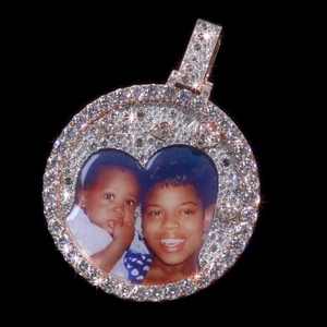 Pendentif photo personnalisé serti de diamants, testé au diamant, pendentif souvenir, pendentif photo hip-hop personnalisé, pendentif en argent 925 - Product Image 6