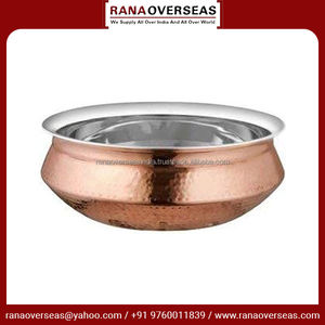 Handi luxueux en cuivre et acier à texture martelée Parfait pour les articles de service et la vaisselle Offert en différentes tailles et designs uniques - Product Image 3