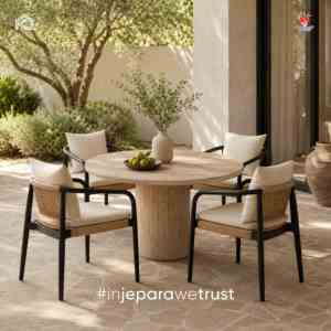 Silla de Patio para Exteriores al por Mayor, Silla de Comedor de Madera de Teca Sólida, Resistente a la Intemperie, Silla de Jardín Moderna para Villa - Product Image 6