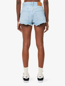 Women's Elegant Summer Mid <b>Waist</b> Denim Shorts Custom Boyfriend <b>Jeans</b> Design Premium Quality Washed Technique Formal Eco-Friendly - Product Image 5