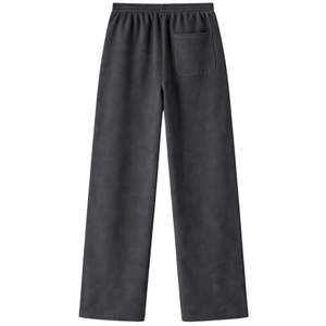 Pantalones de chándal de algodón acanalados lavados de peso pesado para hombre, estilo casual urbano con cordón en la cintura, ropa deportiva de moda - Product Image 4