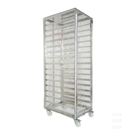 Penutup Troli Roti Transparan PVC Atlas Star Model SN-1990/SN-1975 Komersial untuk Toko Roti, Restoran, Dapur 740x545x1700mm