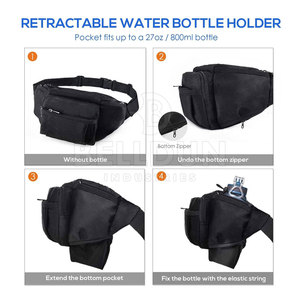 Sac banane de sport d'extérieur léger avec ceinture réglable, fermeture éclair sécurisée, rangement multi-poches, durable, grande capacité, tendance - Product Image 2