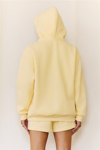Conjunto de Sudadera con Capucha y Pantalones Cortos Extra Grandes para Mujer, Sudadera de Felpa Suave con Logotipo Personalizado, Conjunto Coordinado - Product Image 2