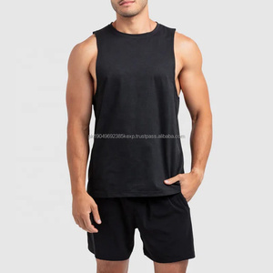 Débardeurs sans manches pour hommes, taille XL, tissu extensible léger, coupe musclée, emmanchures profondes, singlet personnalisé, impression en relief pour la salle de sport - Product Image 2