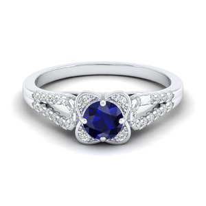 REYES Wholesale Price 925 Sterling <b>Silver</b> Moissanite and Blue Sapphire Gemstone Rings For Women High Quality Fine Jewelry - Product Image 5