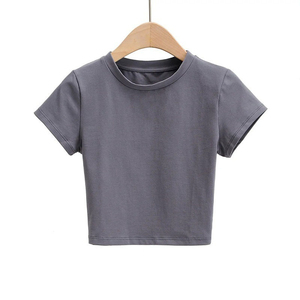 เสื้อยืดครอปแขนสั้นทรงหลวม คอโอ ผ้าฝ้าย 100% เป็นมิตรต่อสิ่งแวดล้อม สำหรับผู้หญิง ใส่สบาย ระบายอากาศได้ดี แห้งเร็ว เนื้อผ้านุ่ม สีพื้น - Product Image 2