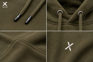 X Sports City – Nouveaux sweats à capuche en molleton pour homme, 100 % personnalisables, coupe oversize à épaules tombantes, avec œillets métalliques ajustables, poche kangourou et poignets côtelés - Product Image 6