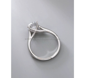 Anillo de Compromiso/Boda Vintage de Oro Amarillo de 14k con Diamante Cultivado en Laboratorio IGI/GIA, Unisex, Oro Blanco Fino para Aniversario, Ideal para Fiestas - Product Image 2