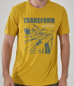เสื้อยืดผ้าฝ้ายพิมพ์ลายสำหรับผู้ชาย OEM ทรงปกติ แขนสั้น น้ำหนักเบา เสื้อยืดลำลองสำหรับการฝึกกีฬา การเดินทาง และชุดประจำวัน - Product Image 1