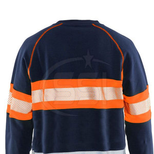 Multipurpose Safety Sweatshirt ANSI Class 2 Waterproof <b>LED</b> Flash Reflective Clothing Logo Suitable for Industrial Commercial - Product Image 4