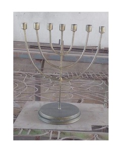 Chandelier en aluminium pour bougies, style vintage religieux, centre de table pour mariage, au meilleur prix - Product Image 1
