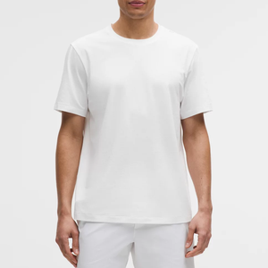 T-shirt en jersey de coton blanc pour homme, coupe classique, col rond, manches courtes, décontracté, avec motif, anti-UV, respirant, séchage rapide, tricoté - Product Image 1