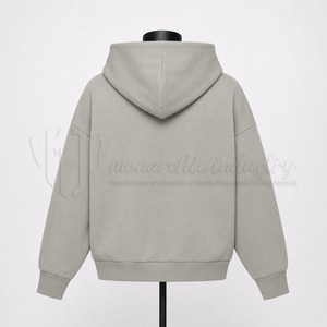 Sweat à capuche zippé personnalisé, style streetwear oversize, en coton épais, fabricant OEM ODM en gros - Product Image 2