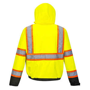 Combinaison de travail haute visibilité personnalisée pour l'hiver, avec réflecteurs, pour la sécurité des travailleurs routiers, équipement de protection individuelle en coton certifié Oeko-Tex - Product Image 5