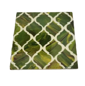 แผ่นรองแก้วไม้เรซิ่นทรงสี่เหลี่ยม งานแฮนด์เมด ทนทาน ตกแต่งโต๊ะบ้าน - Product Image 4