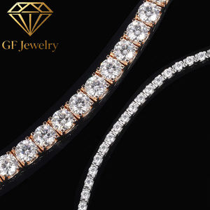 Pulsera de tenis de lujo con diamantes cultivados en laboratorio y engaste de bisel, oro rosa de 18K, joyería fina para aniversarios y ocasiones especiales - Product Image 5