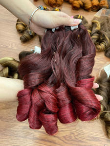 Artículo caliente Listo para enviar Extensiones de cabello de trama de rizos hinchables de vapor 100% Cabello humano vietnamita La mejor calidad a precio mayorista - Product Image 3