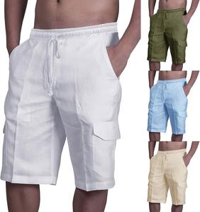 Pantalones Cortos Deportivos de Poliéster para Hombre, con Logotipo Personalizado, Transpirables, de Secado Rápido, para Gimnasio y Baloncesto, con Patrón Tejido, Color Sólido 355 - Product Image 4