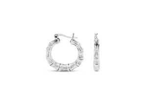 ต่างหูห่วงเงินแท้ 925 สไตล์ชาติพันธุ์ [เส้นผ่านศูนย์กลาง 4.0 มม.] - Product Image 1