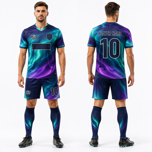 Conjunto de Uniforme de Fútbol de Venta Caliente, Poliéster Jacquard Premium, Transpirable, Elástico, de Secado Rápido, Rendimiento Deportivo Duradero - Product Image 1