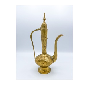 Antique Look Brass Surahi For Home <b>Shelf</b> Decoration And Vintage Indian Decorative Display Arrangement - Product Image 1