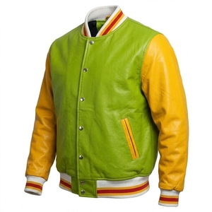 Casual Sports Varsity <b>Jacket</b> Custom <b>Men's</b> Fashionable Baseball Casual Windproof Color Blocking Long Sleeve lettermen <b>Jacket</b> - Product Image 4
