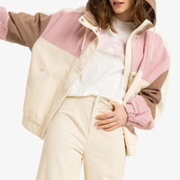 Blouson Bomber d'Hiver Personnalisé pour Femme avec Logo OEM, en Coton Tissé Lourd, Doux, Imperméable et Respirant, Style Teddy Sherpa, Collection 2026