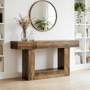 Moderna Consolle Lunga in Legno Massello per Casa, Appartamento e Hotel - Product Image 4