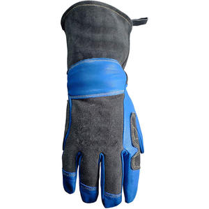Guantes de Soldadura de Piel de Cabra de Primera Calidad, Forro de Lana, Diseño Kontour, Pulgar y Muñeca con Diseño Kontour, Kevlar, Azul Negro - Product Image 2