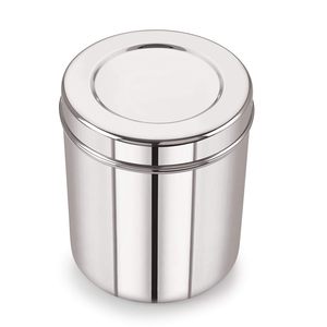 Recipiente de Almacenamiento de Alimentos Ecológico Moderno de Acero Inoxidable Plateado, Recipiente de Cocina Duradero con Tapa para Té, Azúcar, Especias, Granos - Product Image 5