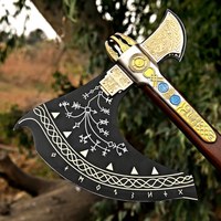 Hacha Leviatán de Acero Inoxidable, Réplica Hecha a Mano del Hacha de Kratos de God of War, con Funda de Cuero Vacuno