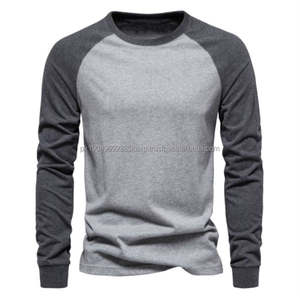 Nueva llegada, fabricante de camisetas con logo personalizado impreso, camiseta lisa de estilo urbano, 180 GSM, 100% algodón, camisetas de manga larga para hombre - Product Image 6