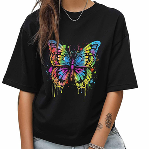 Marcas de etiqueta privada solicitan una camiseta de algodón para mujer con impresión personalizada, hecha en Pakistán, de nuestra empresa de fabricación personalizada. - Product Image 5