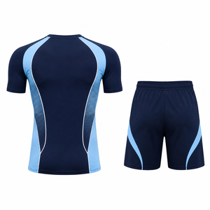 Ensemble décontracté 2 pièces pour homme, chemise à manches courtes et short de sport, grande taille, été, polyester/coton, léger, respirant, séchage rapide - Product Image 2