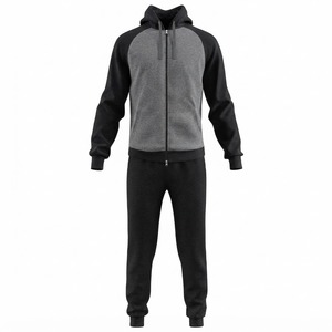 Chándal Ligero Unisex con Capucha y Cremallera Completa, Color Sólido, Estilo Deportivo Casual de Otoño, Mezcla de Poliéster y Algodón, Corte Regular, Maternidad - Product Image 1