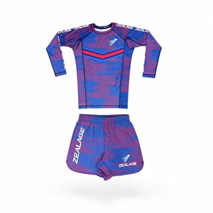 ชุดโนกิแบบกำหนดเอง เสื้อรัดกล้ามเนื้อ BJJ สำหรับ MMA โนกิ ยิวยิตสู กางเกงกราปลิงพิมพ์ลายแบบซับลิเมชั่น ผลิตในปากีสถาน - Product Image 1